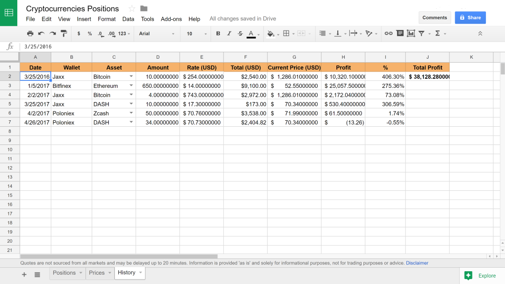 cryptocurrency history tab spreadsheet