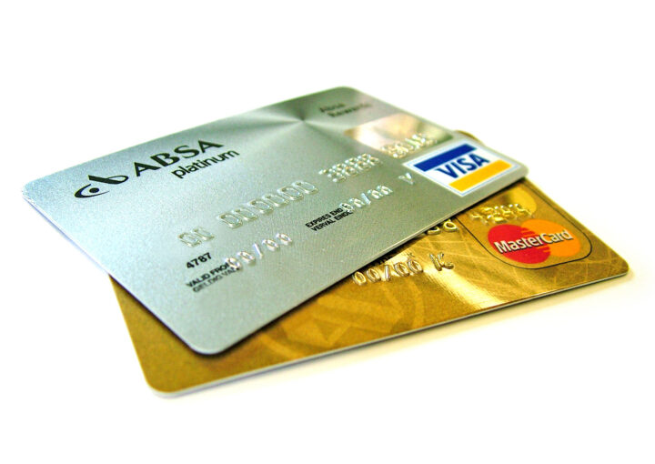 Depicts credit cards
