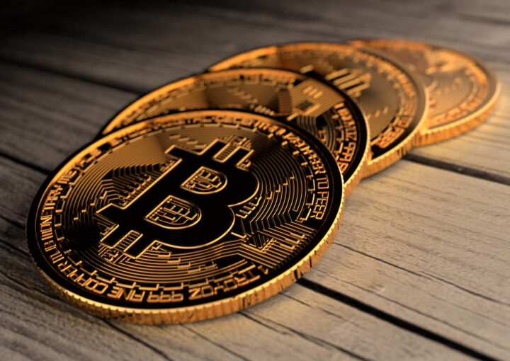 depiction of btc in a row