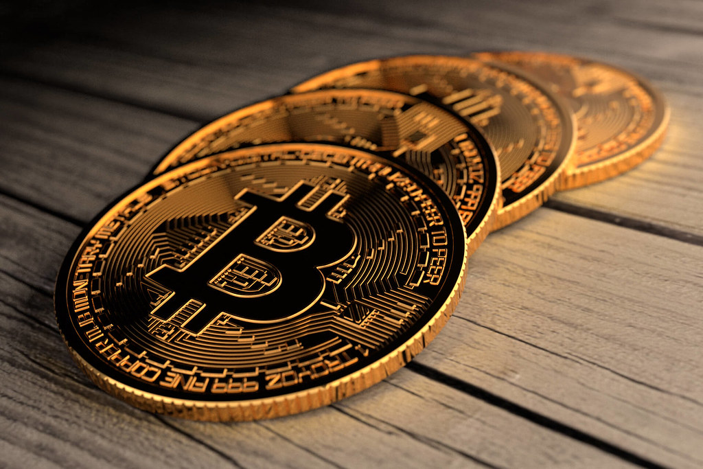 depiction of btc in a row
